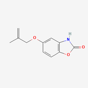 molecular formula C11H11NO3 B12558406 2(3H)-Benzoxazolone, 5-[(2-methyl-2-propenyl)oxy]- CAS No. 160984-79-2