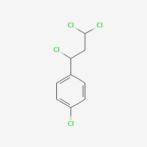 molecular formula C9H8Cl4 B12558409 Benzene, 1-chloro-4-(1,3,3-trichloropropyl)- CAS No. 147541-92-2