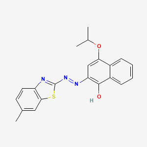 2-[2-(6-Methyl-1,3-benzothiazol-2-yl)hydrazinylidene]-4-[(propan-2-yl)oxy]naphthalen-1(2H)-one