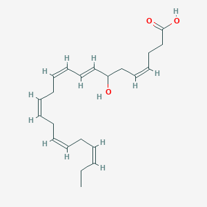 molecular formula C22H32O3 B1255847 (+/-)-7-hydroxy-4Z,8E,10Z,13Z,16Z,19Z-docosahexaenoic acid 