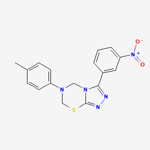 6-(4-Methylphenyl)-3-(3-nitrophenyl)-5,7-dihydro-[1,2,4]triazolo[3,4-b][1,3,5]thiadiazine