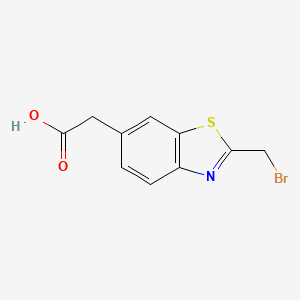 [2-(Bromomethyl)-1,3-benzothiazol-6-yl]acetic acid