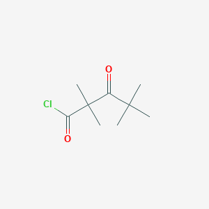 molecular formula C9H15ClO2 B12558503 2,2,4,4-Tetramethyl-3-oxopentanoyl chloride CAS No. 146778-56-5