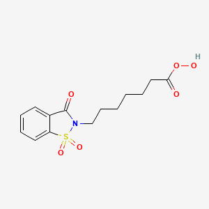 molecular formula C14H17NO6S B12558511 7-(1,1,3-Trioxo-1,3-dihydro-2H-1lambda~6~,2-benzothiazol-2-yl)heptaneperoxoic acid CAS No. 142968-75-0