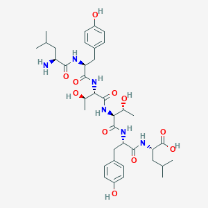 molecular formula C38H56N6O11 B12558530 L-Leucyl-L-tyrosyl-L-threonyl-L-threonyl-L-tyrosyl-L-leucine CAS No. 172482-95-0