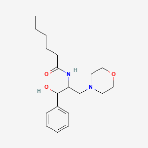 molecular formula C19H30N2O3 B12558531 N-[1-Hydroxy-3-(morpholin-4-YL)-1-phenylpropan-2-YL]hexanamide CAS No. 143572-75-2