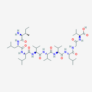 molecular formula C46H85N9O10 B12558534 H-Ile-Leu-Leu-Val-Val-Val-Leu-Gly-Val-OH CAS No. 154427-26-6