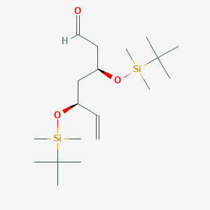 molecular formula C19H40O3Si2 B12558542 (3S,5S)-3,5-Bis{[tert-butyl(dimethyl)silyl]oxy}hept-6-enal CAS No. 172516-23-3