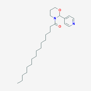 1-[2-(Pyridin-4-YL)-1,3-oxazinan-3-YL]hexadecan-1-one