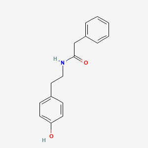 molecular formula C16H17NO2 B12558547 Benzeneacetamide, N-[2-(4-hydroxyphenyl)ethyl]- CAS No. 176039-99-9