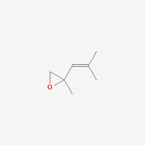 molecular formula C7H12O B12558558 Oxirane, 2-methyl-2-(2-methyl-1-propenyl)- CAS No. 143812-90-2