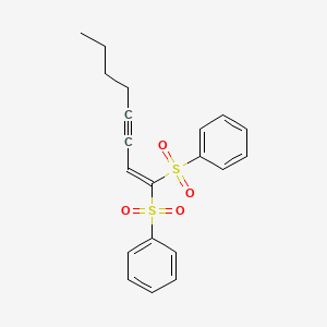 1-Octen-3-yne, 1,1-bis(phenylsulfonyl)-