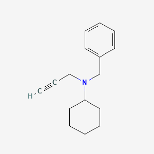 molecular formula C16H21N B12558602 Benzenemethanamine, N-cyclohexyl-N-2-propynyl- CAS No. 143632-82-0