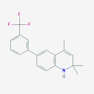 molecular formula C19H18F3N B12558640 2,2,4-Trimethyl-6-[3-(trifluoromethyl)phenyl]-1,2-dihydroquinoline CAS No. 179894-43-0