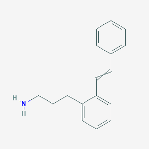 molecular formula C17H19N B12558649 3-[2-(2-Phenylethenyl)phenyl]propan-1-amine CAS No. 143878-83-5