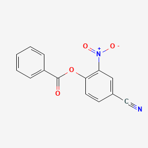 molecular formula C14H8N2O4 B12558657 4-Cyano-2-nitrophenyl benzoate CAS No. 143206-00-2