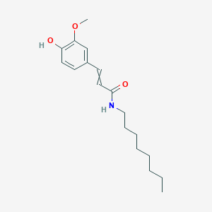 molecular formula C18H27NO3 B12558681 3-(4-Hydroxy-3-methoxyphenyl)-N-octylprop-2-enamide CAS No. 182817-99-8