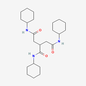 molecular formula C24H41N3O3 B12558683 N~1~,N~2~,N~3~-Tricyclohexylpropane-1,2,3-tricarboxamide CAS No. 160535-45-5