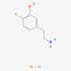 molecular formula C8H11BrClNO B12558705 5-(2-Aminoethyl)-2-chlorophenol;hydrobromide CAS No. 144181-27-1