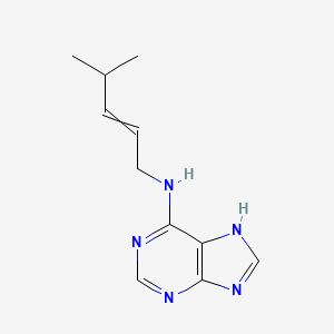 N-(4-Methylpent-2-en-1-yl)-7H-purin-6-amine