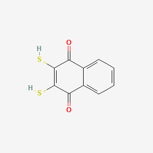 molecular formula C10H6O2S2 B12558737 2,3-Bis(sulfanyl)naphthalene-1,4-dione CAS No. 185452-07-7