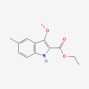 molecular formula C13H15NO3 B12558764 Ethyl 3-methoxy-5-methyl-1H-indole-2-carboxylate CAS No. 143813-84-7