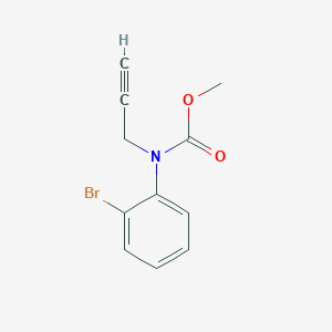 molecular formula C11H10BrNO2 B12558773 Carbamic acid, (2-bromophenyl)-2-propynyl-, methyl ester CAS No. 144403-95-2