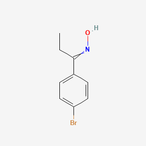 molecular formula C9H10BrNO B12558782 N-[1-(4-Bromophenyl)propylidene]hydroxylamine CAS No. 153457-05-7