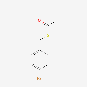 molecular formula C10H9BrOS B12558792 S-[(4-Bromophenyl)methyl] prop-2-enethioate CAS No. 143314-81-2