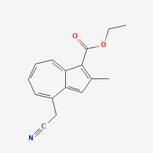 molecular formula C16H15NO2 B12558805 Ethyl 4-(cyanomethyl)-2-methylazulene-1-carboxylate CAS No. 194344-24-6