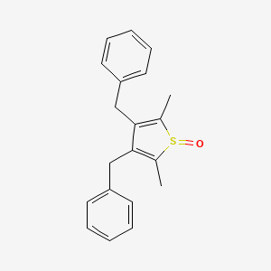 molecular formula C20H20OS B12558833 Thiophene, 2,5-dimethyl-3,4-bis(phenylmethyl)-, 1-oxide CAS No. 178875-14-4