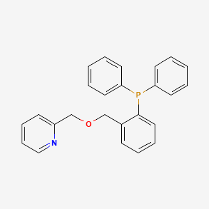 molecular formula C25H22NOP B12558859 2-({[2-(Diphenylphosphanyl)phenyl]methoxy}methyl)pyridine CAS No. 146583-33-7