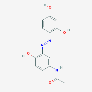 N-{4-Hydroxy-3-[2-(2-hydroxy-4-oxocyclohexa-2,5-dien-1-ylidene)hydrazinyl]phenyl}acetamide