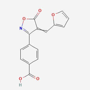 molecular formula C15H9NO5 B12558907 4-{4-[(Furan-2-yl)methylidene]-5-oxo-4,5-dihydro-1,2-oxazol-3-yl}benzoic acid CAS No. 188648-35-3