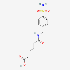 Hexanoic acid, 6-[[[4-(aminosulfonyl)phenyl]methyl]amino]-6-oxo-