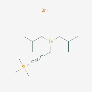 molecular formula C14H29BrSiTe B12558936 Telluronium, bis(2-methylpropyl)[3-(trimethylsilyl)-2-propynyl]-, bromide CAS No. 143798-87-2