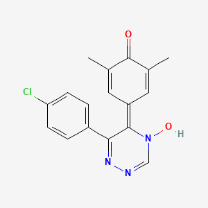 4-[6-(4-Chlorophenyl)-4-hydroxy-1,2,4-triazin-5(4H)-ylidene]-2,6-dimethylcyclohexa-2,5-dien-1-one