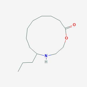 molecular formula C14H27NO2 B12558953 1-Oxa-4-azacyclotridecan-13-one, 5-propyl- CAS No. 147363-85-7