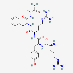 molecular formula C33H50N12O6 B12558956 H-Arg-Tyr-D-Arg-Phe-D-Ala-NH2 CAS No. 176448-03-6