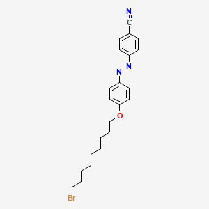 molecular formula C22H26BrN3O B12558968 4-[(E)-{4-[(9-Bromononyl)oxy]phenyl}diazenyl]benzonitrile CAS No. 189498-09-7