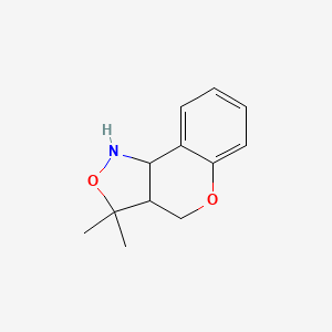 molecular formula C12H15NO2 B12558981 3H-[1]Benzopyrano[4,3-c]isoxazole, 1,3a,4,9b-tetrahydro-3,3-dimethyl- CAS No. 188726-68-3