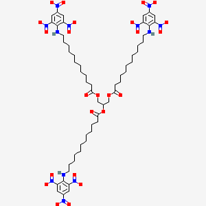 molecular formula C57H80N12O24 B1255902 Trinitrophenylaminolauryl triglyceride CAS No. 96337-55-2