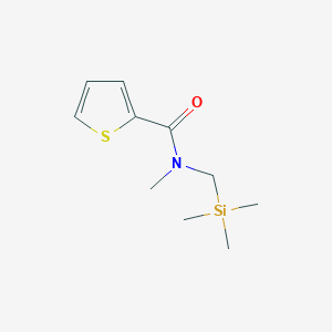 molecular formula C10H17NOSSi B12559044 2-Thiophenecarboxamide, N-methyl-N-[(trimethylsilyl)methyl]- CAS No. 143266-40-4