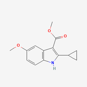 1H-Indole-3-carboxylic acid, 2-cyclopropyl-5-methoxy-, methyl ester