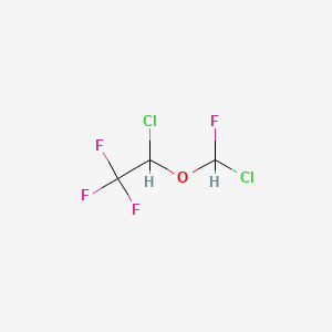 molecular formula C3H2Cl2F4O B12559105 2-Chloro-2-[chloro(fluoro)methoxy]-1,1,1-trifluoroethane CAS No. 172103-18-3