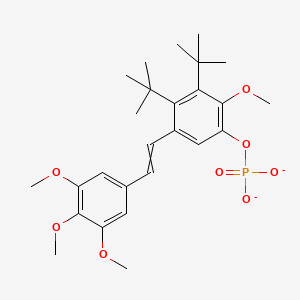 3,4-Di-tert-butyl-2-methoxy-5-[2-(3,4,5-trimethoxyphenyl)ethenyl]phenyl phosphate