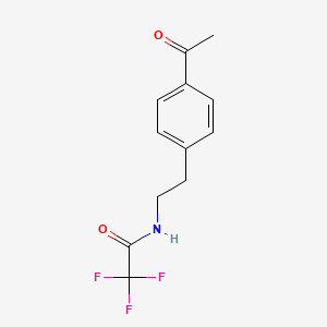 molecular formula C12H12F3NO2 B12559116 N-[2-(4-acetylphenyl)ethyl]-2,2,2-trifluoroacetamide CAS No. 193350-74-2