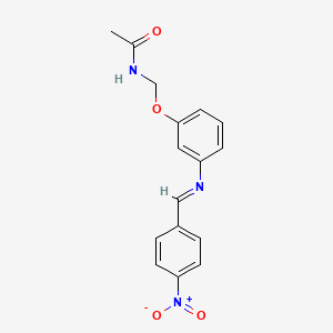 N-[(3-{(E)-[(4-Nitrophenyl)methylidene]amino}phenoxy)methyl]acetamide