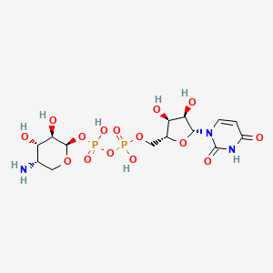 molecular formula C14H23N3O15P2 B1255913 UDP-4-amino-4-deoxy-beta-L-arabinopyranose 