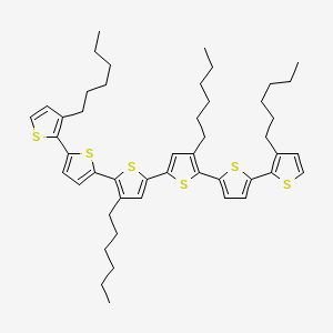 3-Hexyl-5-[4-hexyl-5-[5-(3-hexylthiophen-2-yl)thiophen-2-yl]thiophen-2-yl]-2-[5-(3-hexylthiophen-2-yl)thiophen-2-yl]thiophene